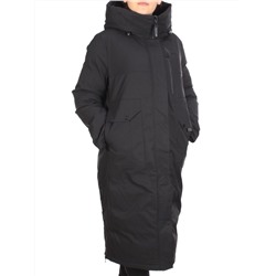 H 912 BLACK Пальто женское зимнее MAYYIYA (200 гр. холлофайбера)