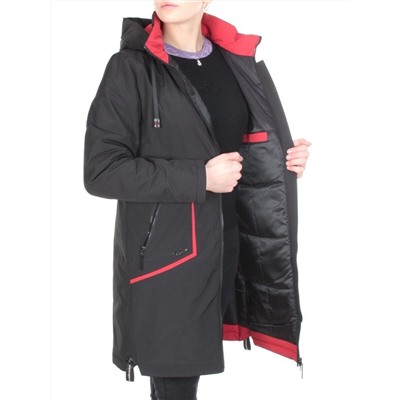 21-60 BLACK Куртка демисезонная женская AKiDSEFRS (100 гр.синтепона)