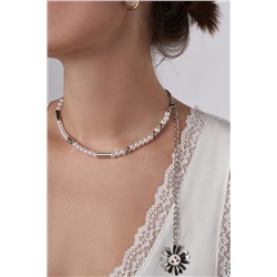 Колье с крупной подвеской ожерелье с декоративным жемчугом цепочка украшение на шею "Симаррон" MERSADA #925952