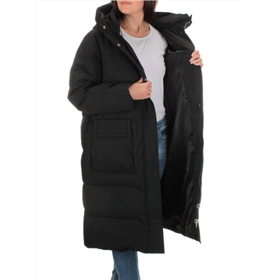 22-026 BLACK Пальто зимнее женское (200 гр. тинсулейт)