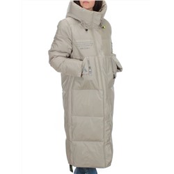 H-2201 GRAY/BEIGE Пальто зимнее женское (200 гр .холлофайбер)