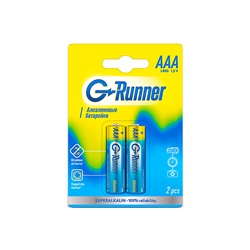 Батарейки алкалиновые «G-runner» AAА/LR03, 1,5 V, в блистере 2 батарейки, (упаковка 12 шт.)