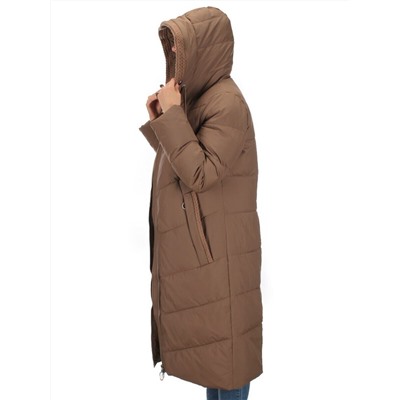126 BROWN Пальто зимнее женское (200 гр. холлофайбер)