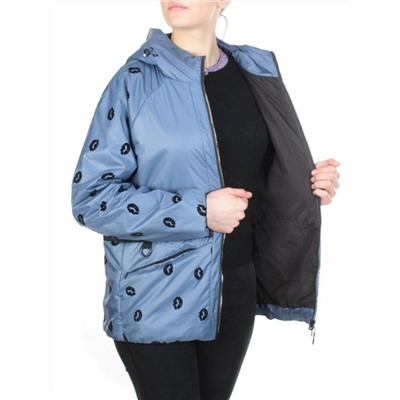 ZW-2166-C BLUE Куртка демисезонная женская BLACK LEOPARD (100 гр.синтепон)