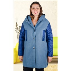 Пальто женское комбинированное 252145, размер 50-52