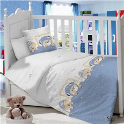 Комплект постельного белья в детскую кроватку Сатин Мишутки