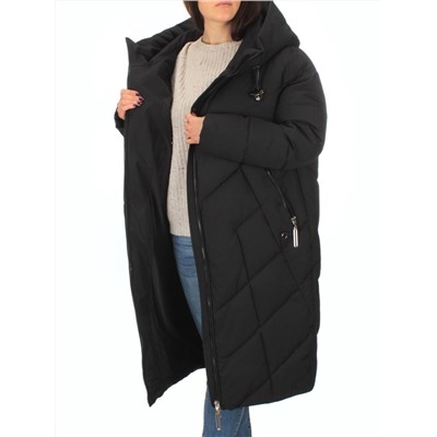 H23-630 BLACK Пальто зимнее женское (200 гр. тинсулейт)