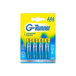 Батарейки алкалиновые «G-runner» AAА/LR03, 1,5 V, в блистере 4 батарейки, (упаковка 12 шт.)