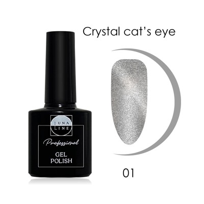 Luna Line 01 Silver Гель- лак д/ногтей Crystal cat*s eye