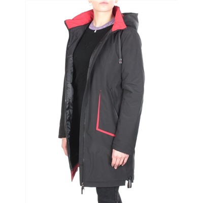 21-60 BLACK Куртка демисезонная женская AKiDSEFRS (100 гр.синтепона)