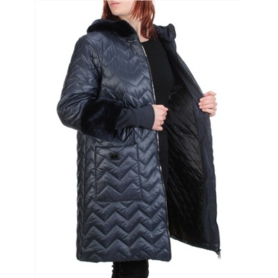 21168 DK. BLUE Пальто зимнее облегченное Madam Moda (100 гр. синтепон)