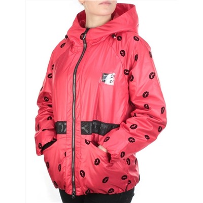ZW-2166-C RED Куртка демисезонная женская BLACK LEOPARD (100 гр.синтепона)