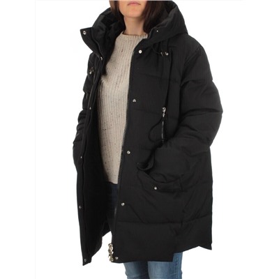 H23-660 BLACK Куртка зимняя облегченная женская (150 гр. холлофайбер)