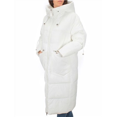 H303 WHITE Пальто зимнее женское (200 гр. холлофайбер)