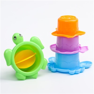 Набор для купания "Подводные жители": пластиковые игрушки + ведерко