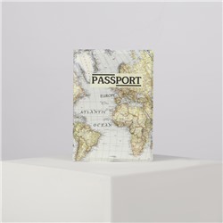 Обложка для паспорта, цвет белый, «Карта»