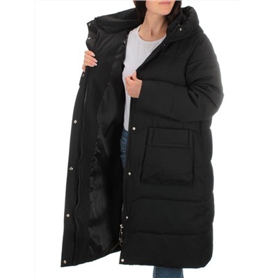 22-026 BLACK Пальто зимнее женское (200 гр. тинсулейт)