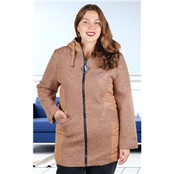 Женское пальто комбинированное 249241, размер 48-54