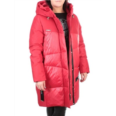 ZW-2127-C RED Пальто зимнее женское (верблюжья шерсть) BLACK LEOPARD