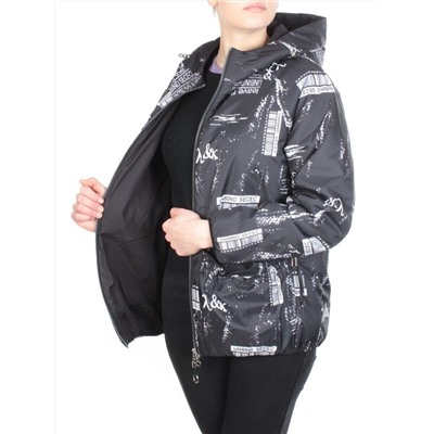 ZW-2183-1C BLACK Куртка демисезонная женская BLACK LEOPARD (100 гр.синтепона)