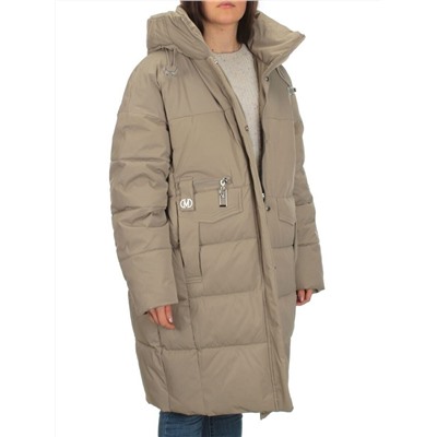 Y23-808 DK. BEIGE Пальто зимнее женское (200 гр. тинсулейт)