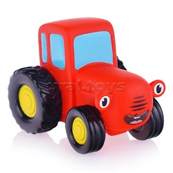 Игрушка пластизоль для ванны "Синий трактор" 10 см, красный