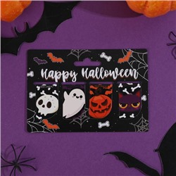 Магнитные закладки Happy Halloween, на открытке, 4 шт