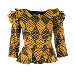 Женская блузка с баской 249518 размер 38, 40, 42, 44