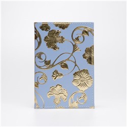 Обложка для паспорта, цвет голубой «Колокольчики»