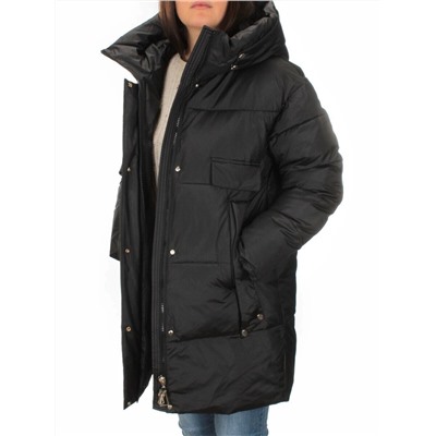 621 BLACK Куртка зимняя облегченная женская (150 гр. холлофайбер)