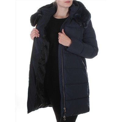 228 DK. BLUE Пальто женское зимнее Wisbeer