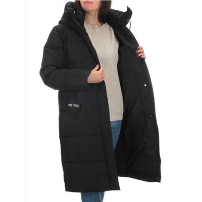 2208 BLACK Пальто зимнее женское Flance Rose (200 гр. холлофайбер)
