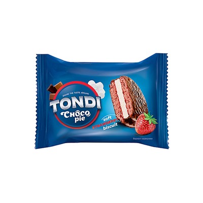 «Tondi», choco Pie клубничный, 30 г (упаковка 70 шт.)