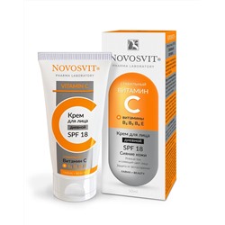 Крем для лица с витамином С с SPF18 Novosvit