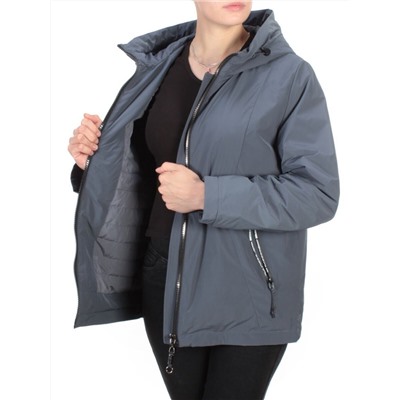0835 GRAY/BLUE Куртка демисезонная женская RIKA (100 гр. синтепон)