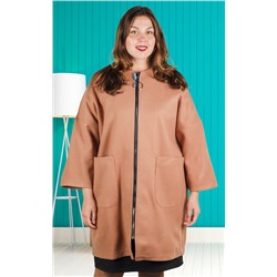 Пальто женское на молнии 252147, размер 56-60