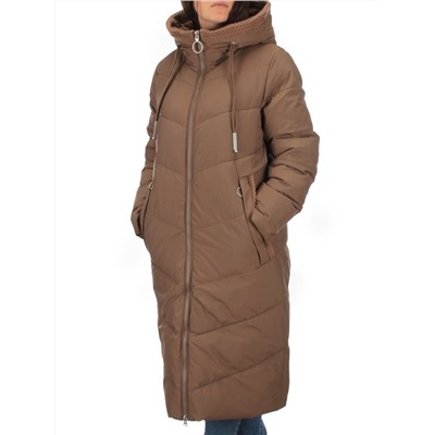 126 BROWN Пальто зимнее женское (200 гр. холлофайбер)