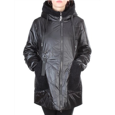 22-302 BLACK Куртка демисезонная женская AKiDSEFRS (100 гр.синтепона)