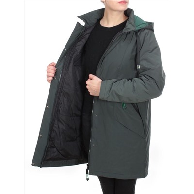 22-915 DARK GREEN Куртка демисезонная женская (100 гр. синтепон) PLOOEPLOO
