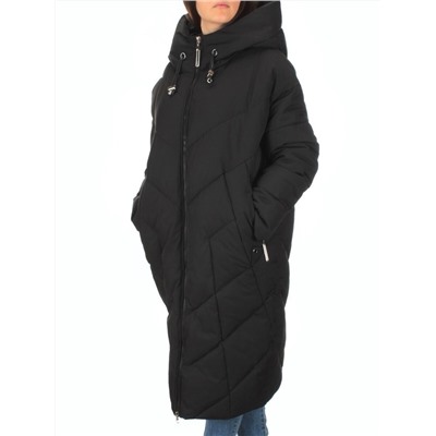 H23-630 BLACK Пальто зимнее женское (200 гр. тинсулейт)