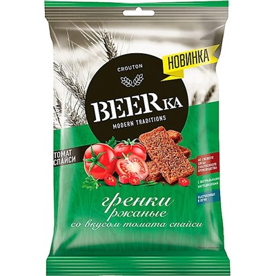 «Beerka», гренки со вкусом томата спайси, 60 г