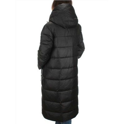H-9196 BLACK Пальто зимнее женское (200 гр .холлофайбер)