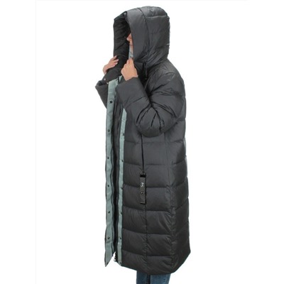 H-9196 DK.GRAY Пальто зимнее женское (200 гр .холлофайбер)