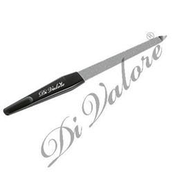 Di Valore 108-018 Пилка для искусственных и натуральных ногтей, метал. прорезин. ручка 15,3см