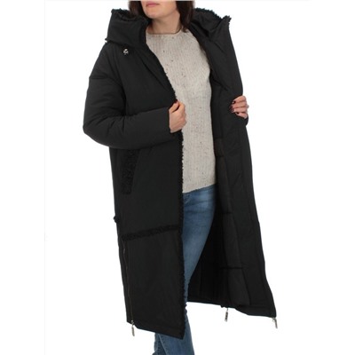 A70 BLACK Пальто зимнее женское ANAVISTA (200 гр. холлофайбер)