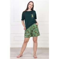 Пижама женская "Крокодильчики" (шорты)