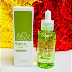 Сыворотка с зеленым чаем 3W Clinic Green Tea Natural Time Sleep Ampoule 60ml (13)
