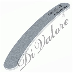 Di Valore 108-007 Пилка PROF для искусственных и натуральных ногтей СЕРАЯ бумеранг абраз.100/100