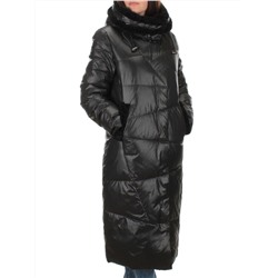 ZZM-21271 BLACK Пальто зимнее женское (200 гр. холлофайбер)