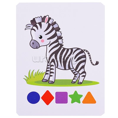 Детская деревянная игра "Составляйка. В мире животных" 25 карточек.
